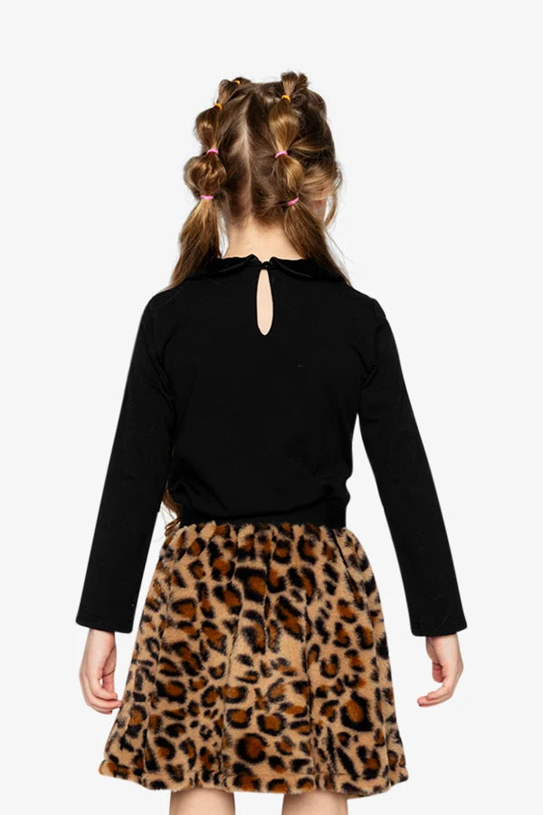 Deux Par Deux Girls Top With Peter Pan Collar   J20Q70    Anthracite