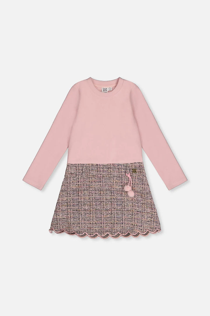 Deux Par Deux Girls Dress   J20Q91   Jacquard Multico