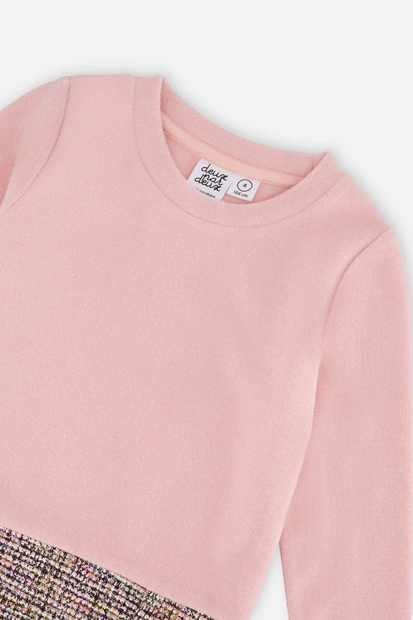 Deux Par Deux Girls Dress   J20Q91   Jacquard Multico
