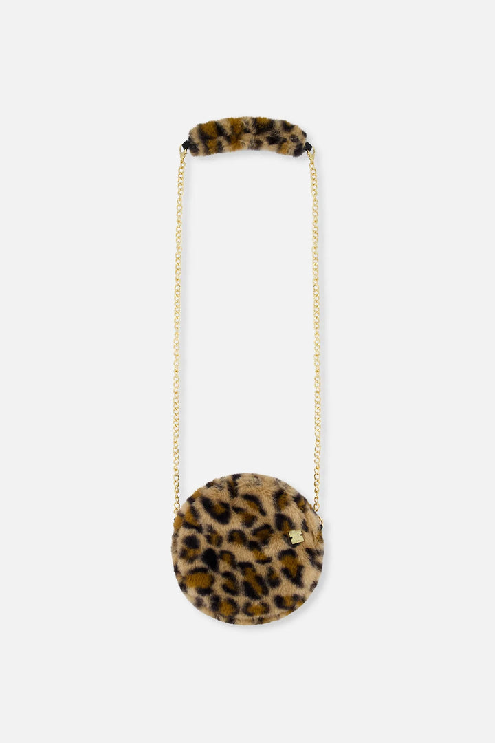 Deux Par Deux Girls Faux Fur Bag   J20Q80   Brown Leopard Print