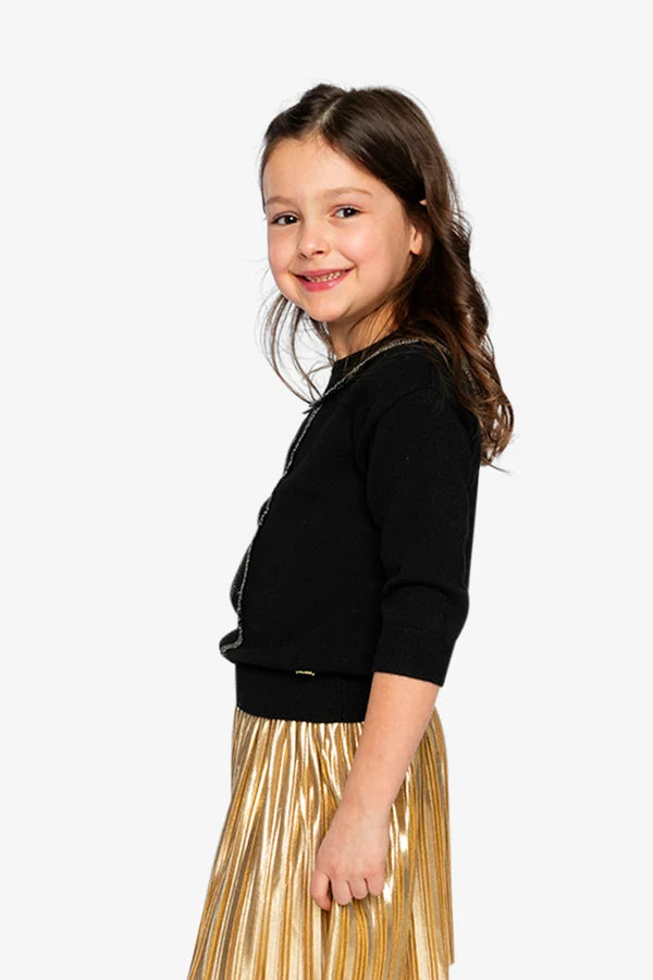 Deux Par Deux Girls Knit Sweater   J20QT31    Anthracite