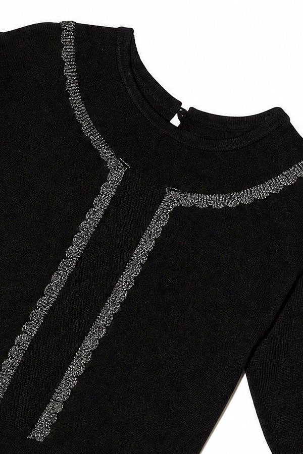 Deux Par Deux Girls Knit Sweater   J20QT31    Anthracite