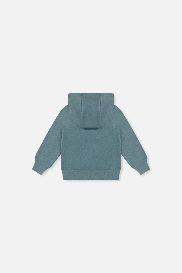 Deux Par Deux Baby Boy Hoodie    J20S32B   Stone Blue