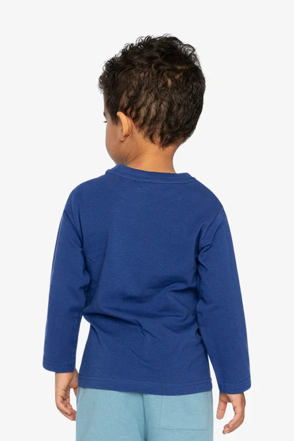 Deux Par Deux Boys Long Sleeve Tee   J20S70   True Navy