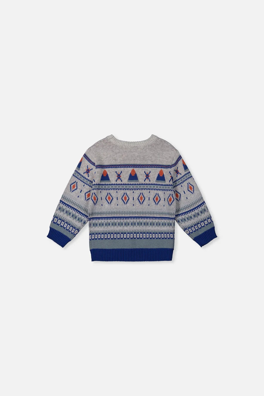 Deux Par Deux Baby Boy Jacquard Knit Sweater   J20ST31B   True Navy