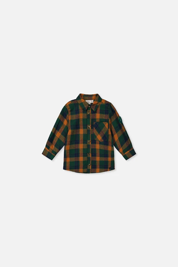 Deux Par Deux Baby Boy Flannel Shirt   J20T15B   Yarn Dye Plaid