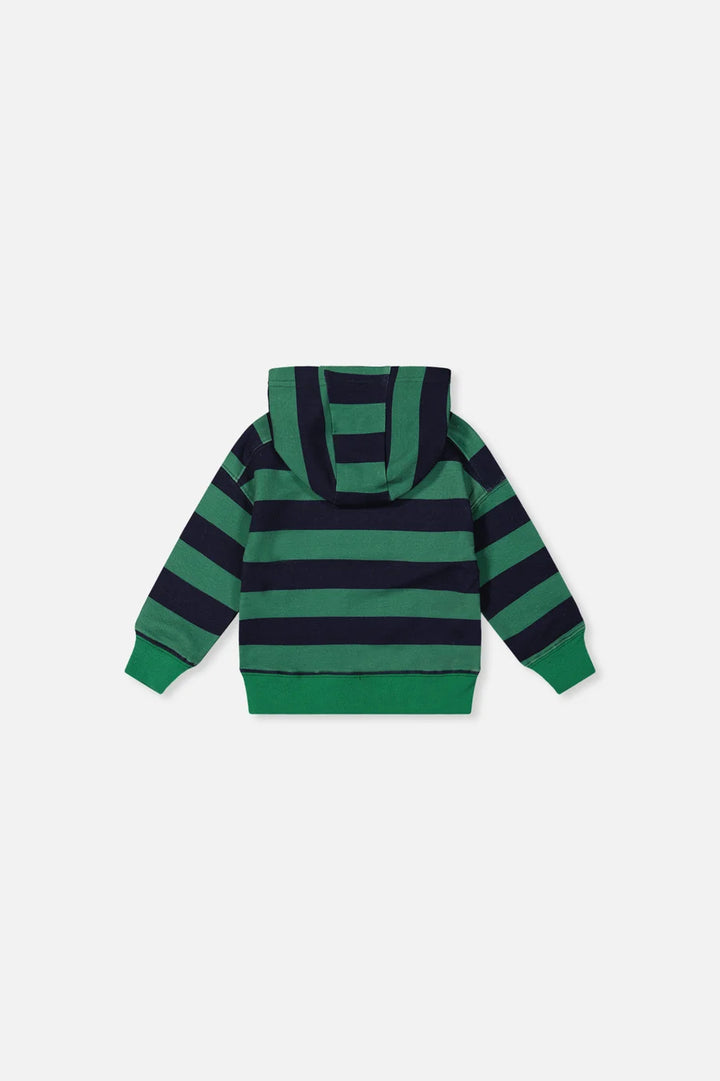Deux Par Deux Baby Boy Fleece Hoodie   J20T30B   Big Stripes