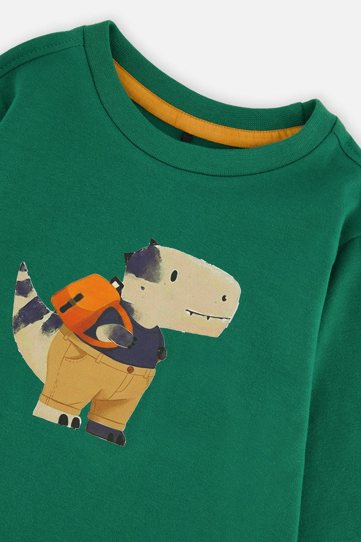 Deux Par Deux Baby Boy Long Sleeve Tee   J20T70B   Fir