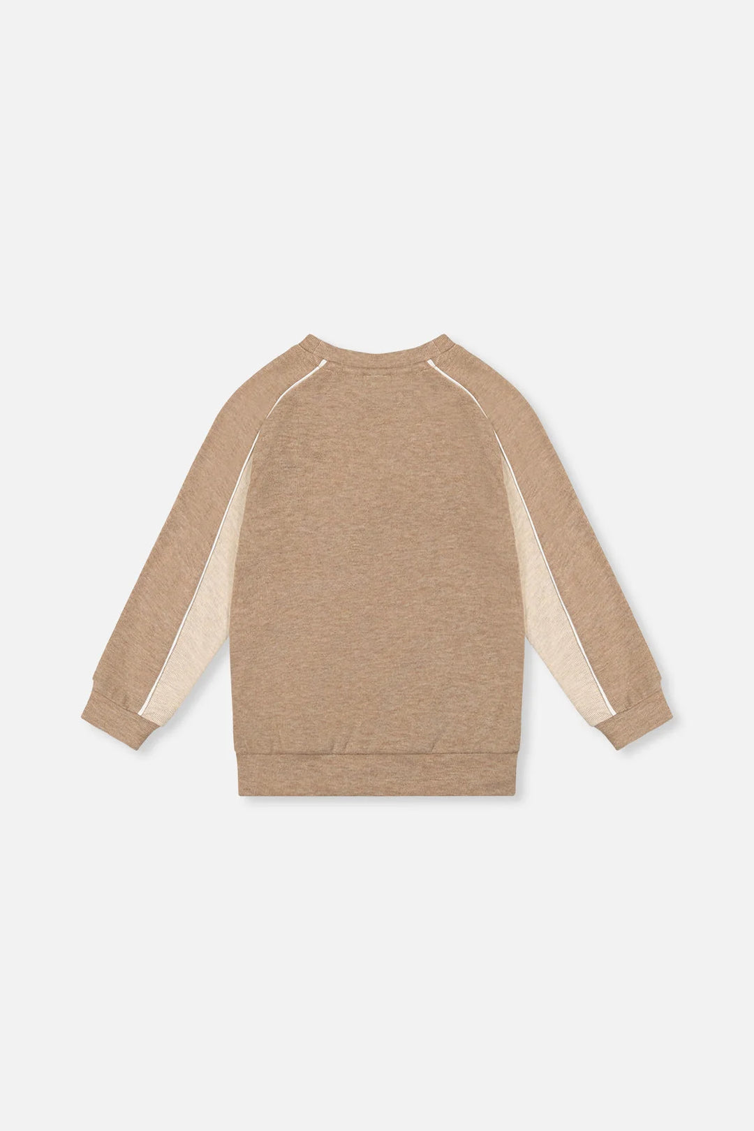 Deux Par Deux Boys Brushed Jersey Top With Raglan Sleeves   J20U09   Light Taupe
