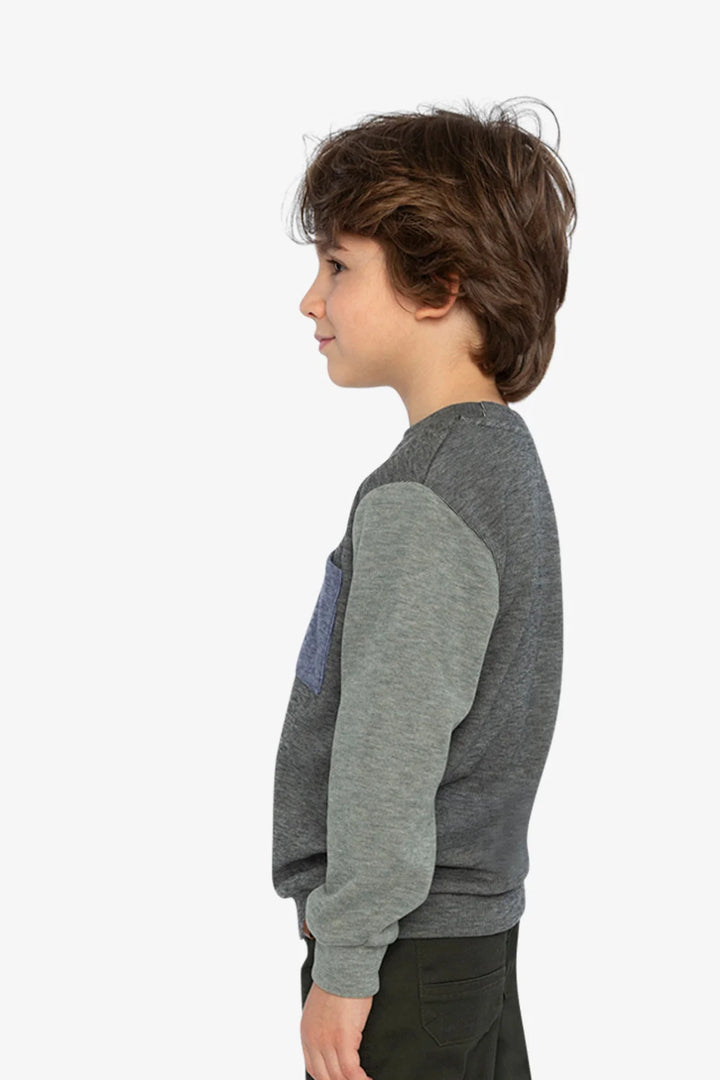 Deux Par Deux Boys Brushed Jersey Top   J20U10   Beluga