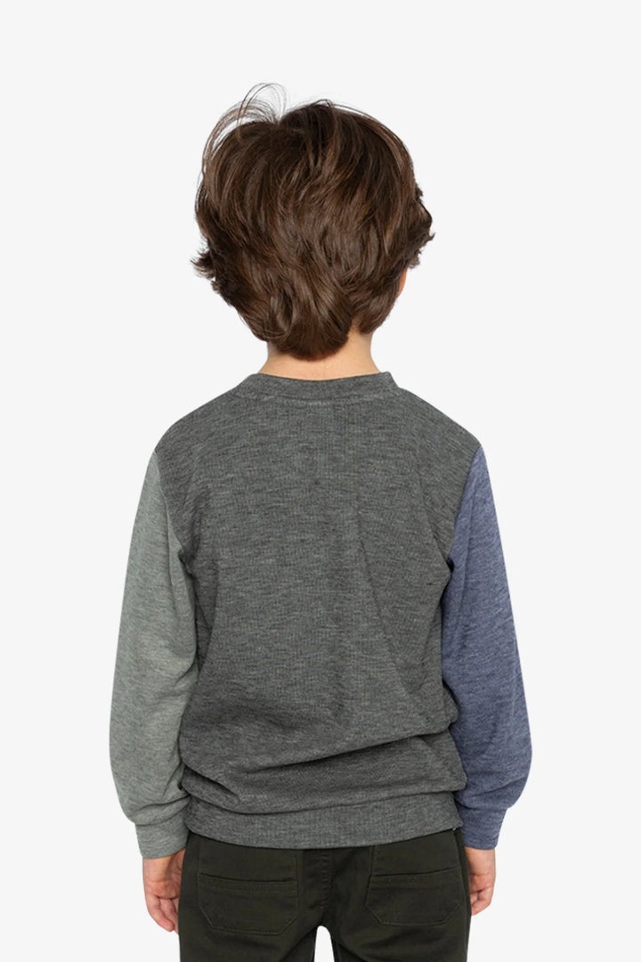 Deux Par Deux Boys Brushed Jersey Top   J20U10   Beluga