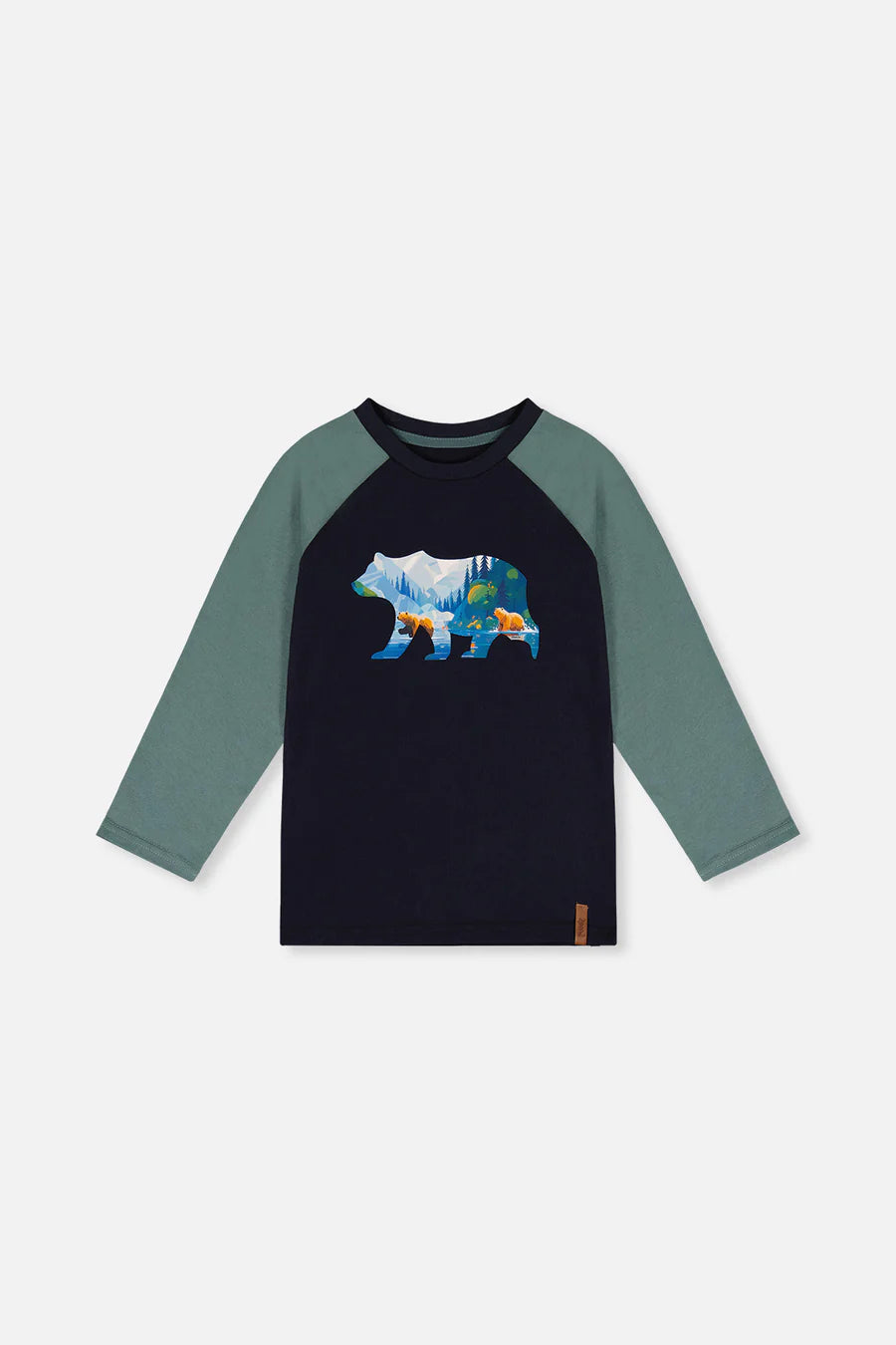 Deux Par Deux Boys Raglan Sleeve Tee   J20U69   Peacoat