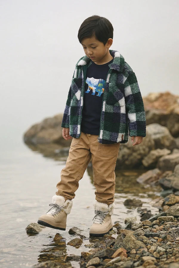 Deux Par Deux Boys Raglan Sleeve Tee   J20U69   Peacoat