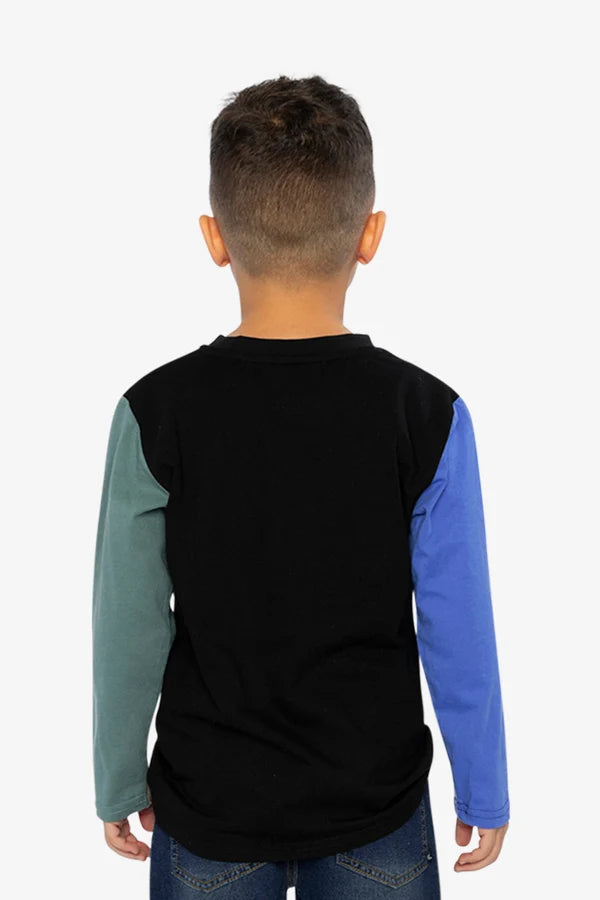 Deux Par Deux Boys Long Sleeve Tee   J20U71   Black