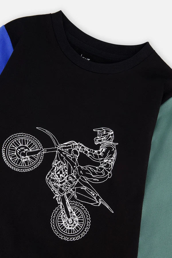 Deux Par Deux Boys Long Sleeve Tee   J20U71   Black