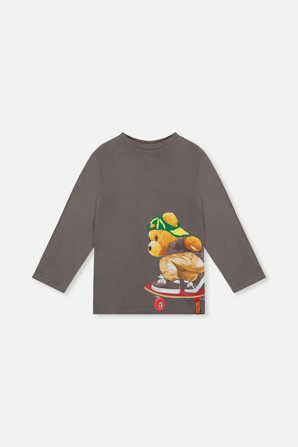 Deux Par Deux Boys Long Sleeve Tee   J20U73   Steel Grey