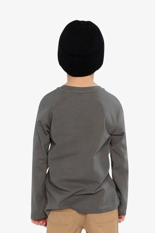 Deux Par Deux Boys Long Sleeve Tee   J20U73   Steel Grey