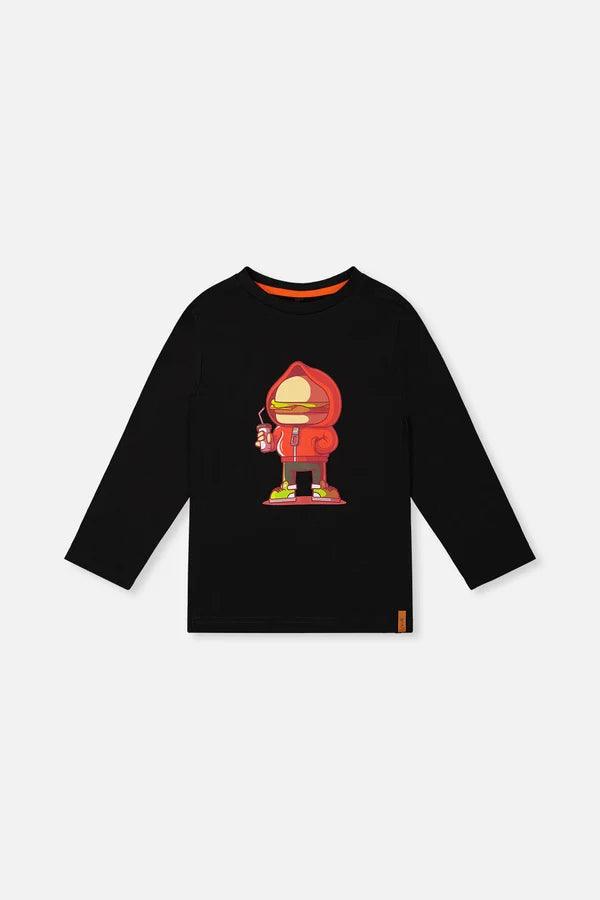Deux Par Deux Boys Long Sleeve Tee  J20U73  Anthracite