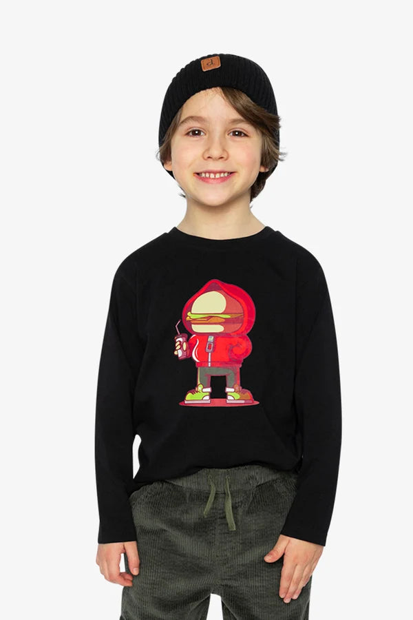 Deux Par Deux Boys Long Sleeve Tee  J20U73  Anthracite