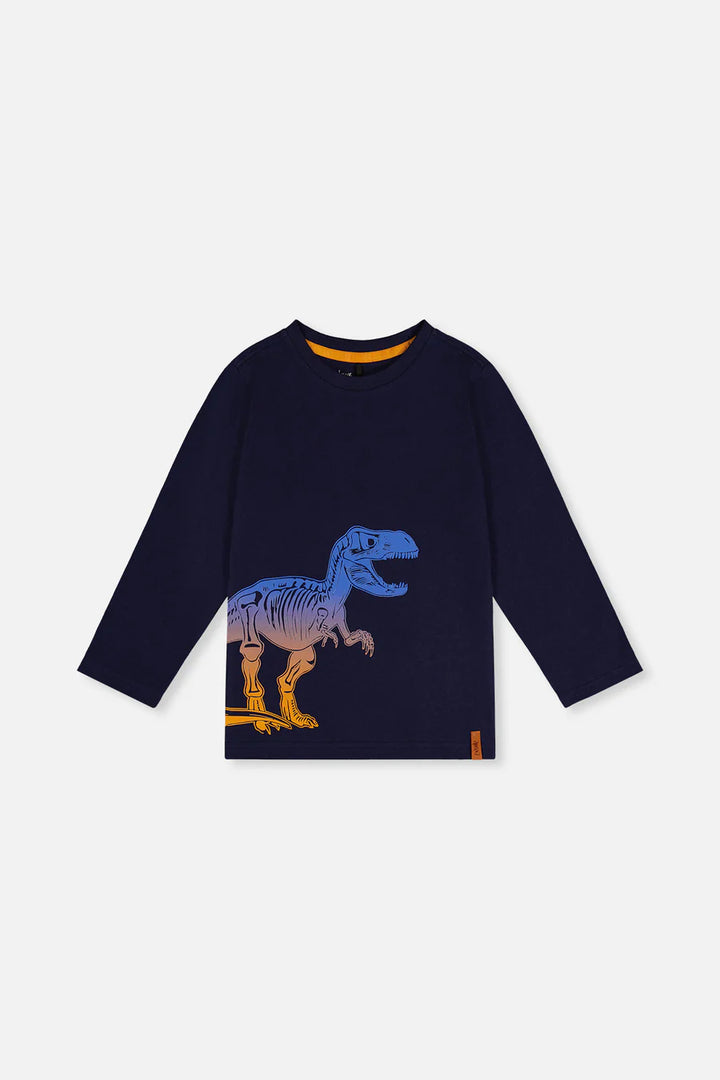Deux Par Deux Boys Long Sleeve Tee   J20U74  Peacoat