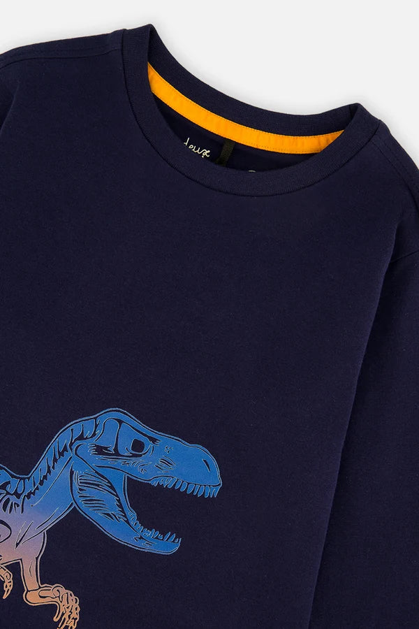 Deux Par Deux Boys Long Sleeve Tee   J20U74  Peacoat