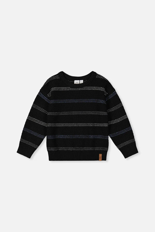 Deux Par Deux Boys Knit Sweater   J20UT78   Anthracite