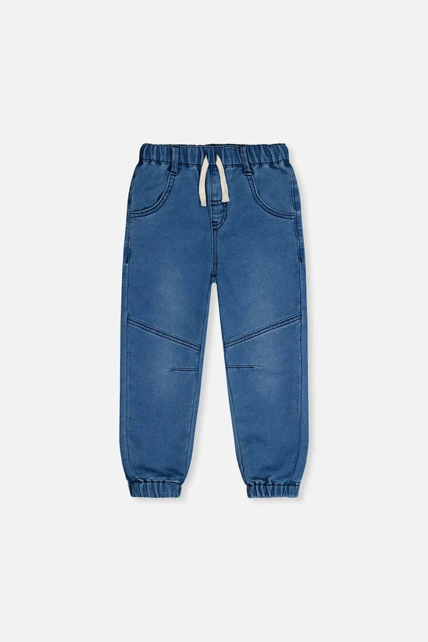 Deux Par Deux Boys French Terry Denim Jogger Pants   J20YB24   Light Blue Denim