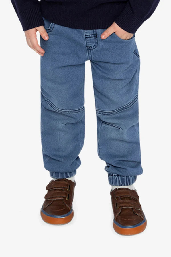 Deux Par Deux Boys French Terry Denim Jogger Pants   J20YB24   Light Blue Denim