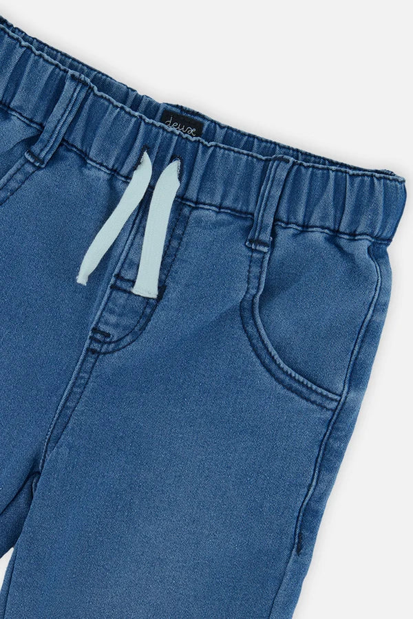 Deux Par Deux Boys French Terry Denim Jogger Pants   J20YB24   Light Blue Denim