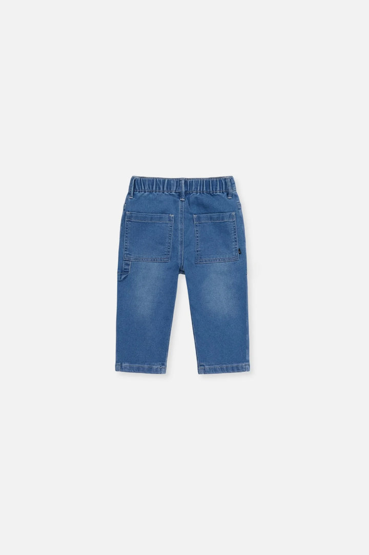 Deux Par Deux Baby Boy French Terry Denim Jeans   J20YB25B   Light Blue Denium