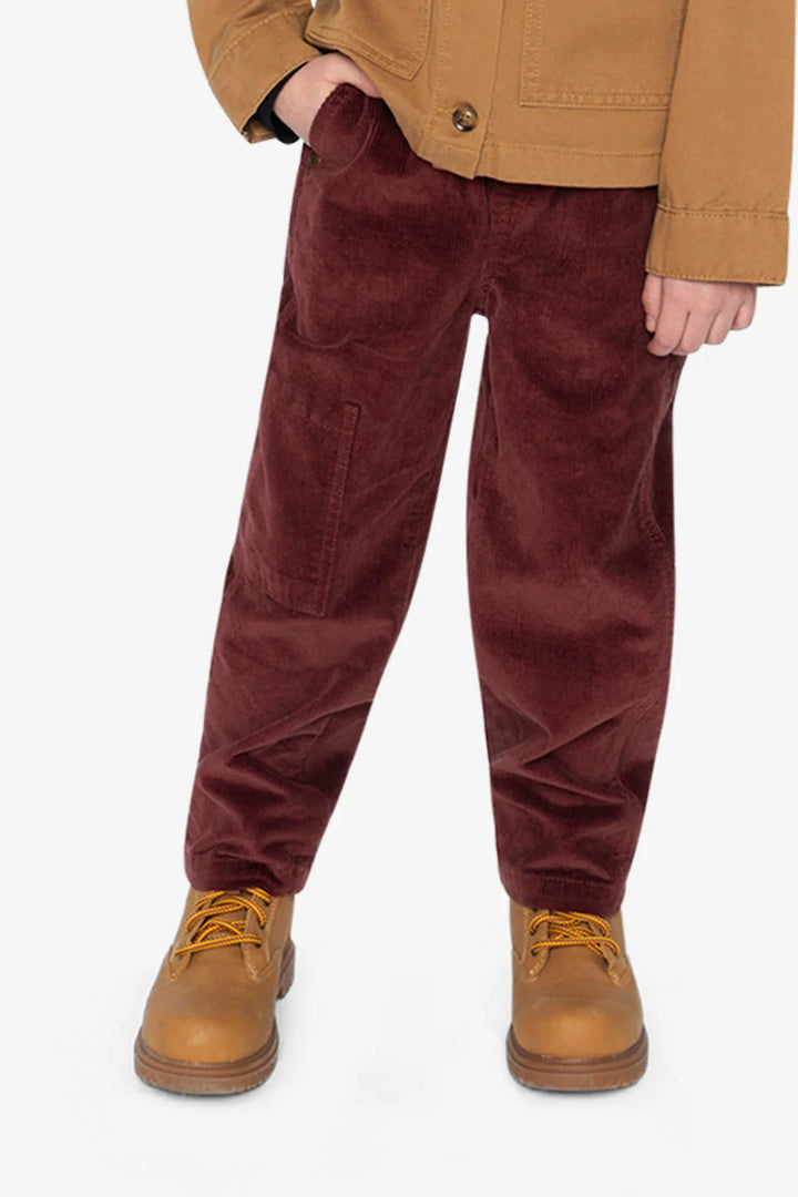 Deux Par Deux Boys Stretch Cord Pants With Cargo Pocket   J20YB26   Chocolate Truffle