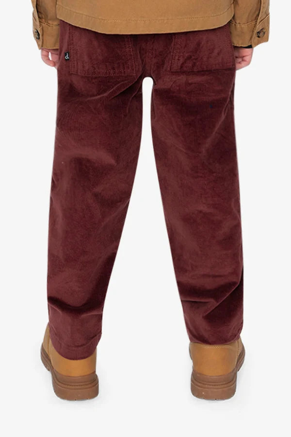 Deux Par Deux Boys Stretch Cord Pants With Cargo Pocket   J20YB26   Chocolate Truffle