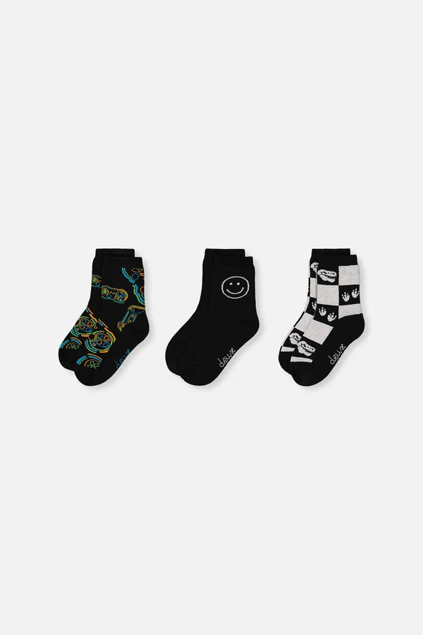 Deux Par Deux Boys Sock Set   J20YBS   Anthracite
