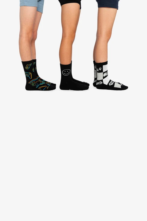 Deux Par Deux Boys Sock Set   J20YBS   Anthracite