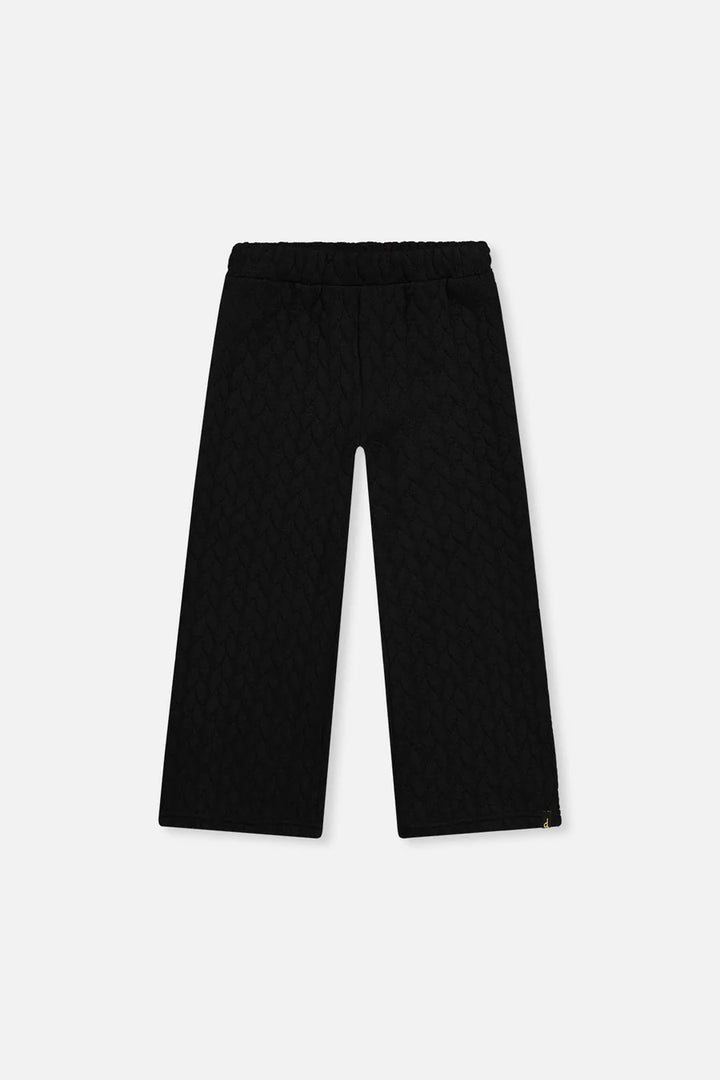 Deux Par Deux Girls Wide Leg Jacquard Pants   J20YG22   Anthracite