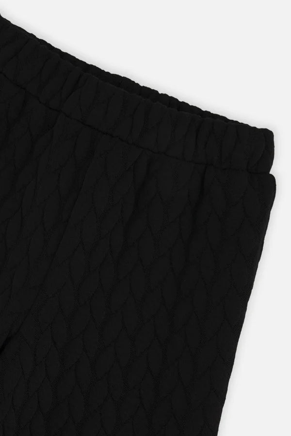 Deux Par Deux Girls Wide Leg Jacquard Pants   J20YG22   Anthracite
