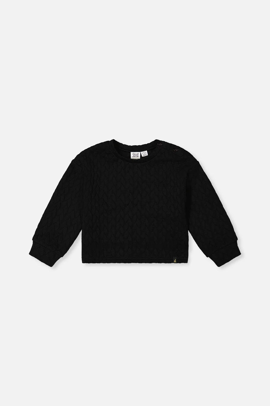 Deux Para Deux Girls Jacquard Sweatshirt   J20YG32   Anthracite