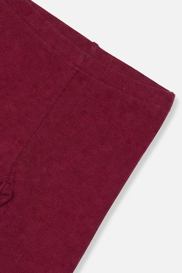 Deux Par Deux Girls Ribbed Leggings   J20YG60   Chocolate Truffle