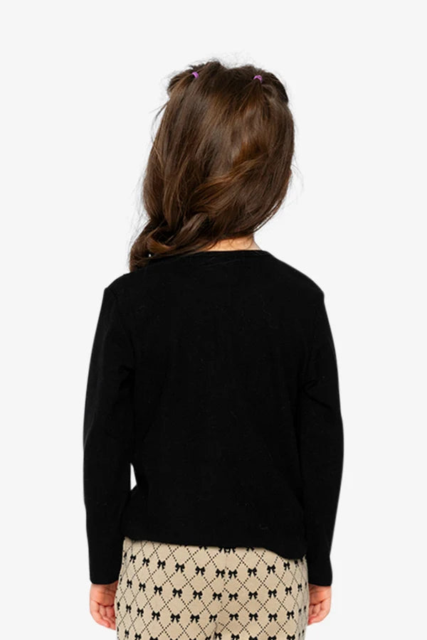 Deux Par Deux Girls Brushed Ribbed Crew Neck Top   J20YG72   Anthracite