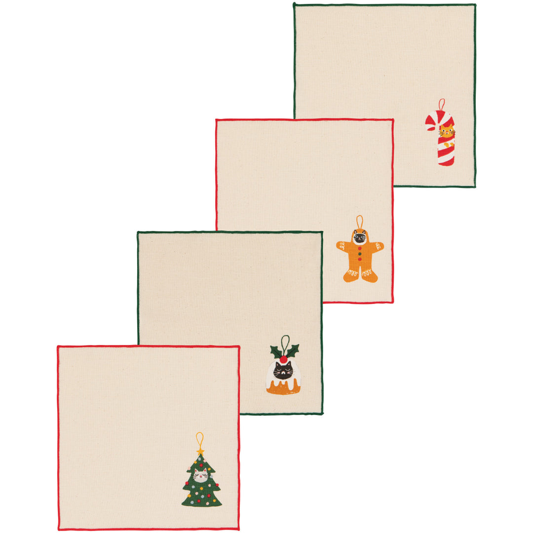 Danica Cocktail Npkn, Set/4 - Bauble Cats
