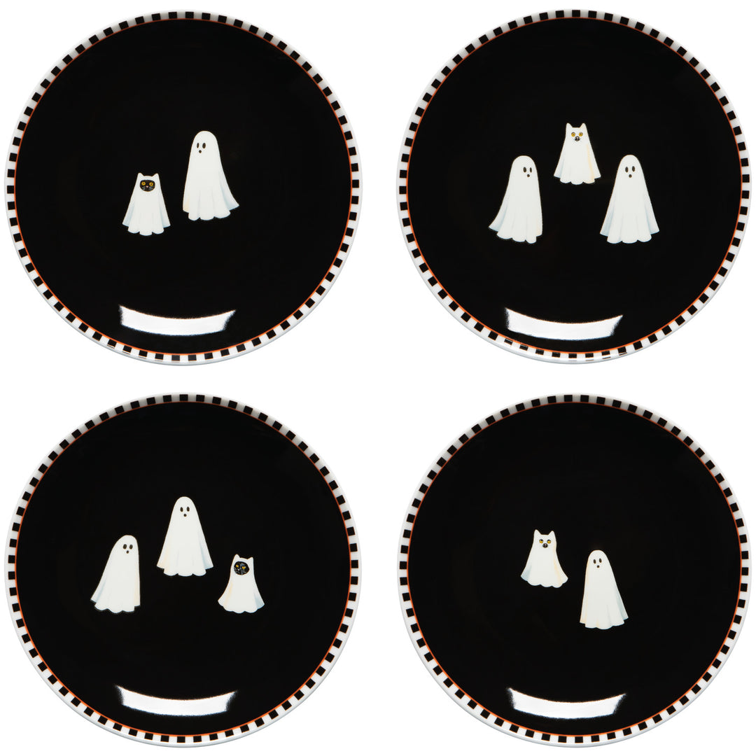 Kindred Spirits Halloween Appetizer Plate Set/4 JPT378D