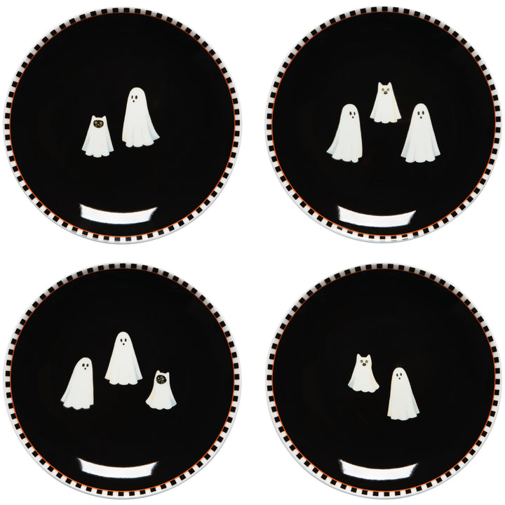 Kindred Spirits Halloween Appetizer Plate Set/4 JPT378D