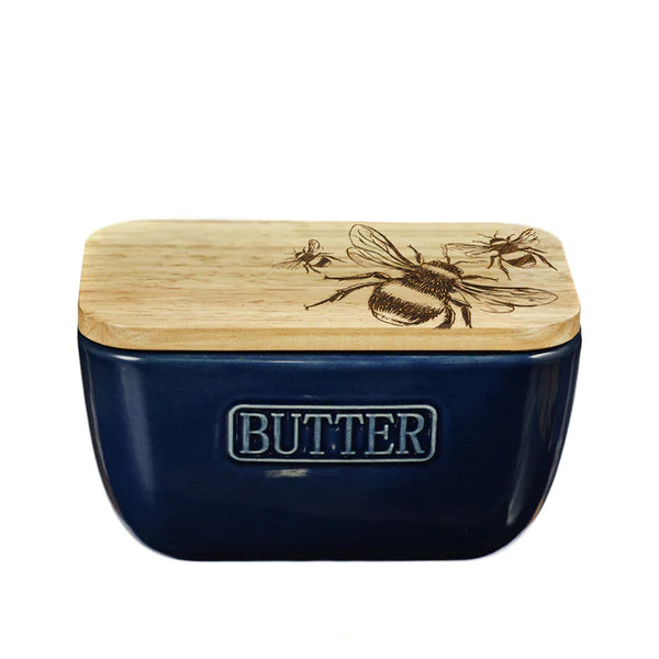 Selbrae Blue Butter Dish  - Bee