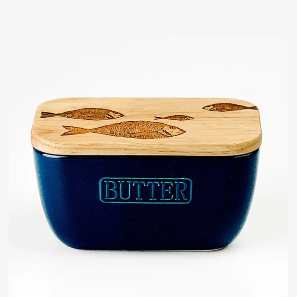Selbrae Blue Butter Dish - Fish