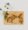 Selbrae Oak Serving Board  - Kissing Hares