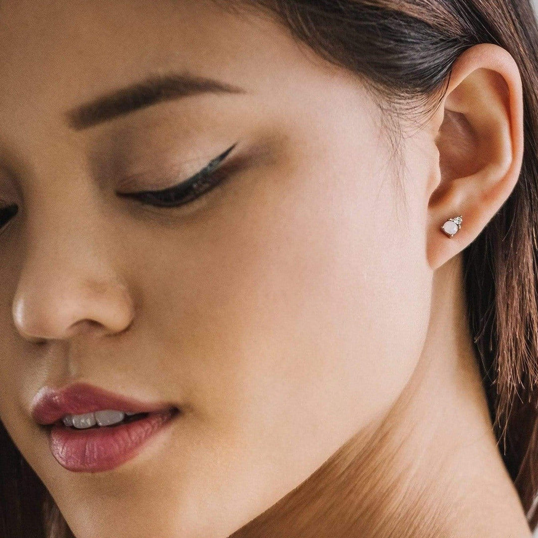 Lovers Tempo Dolce Studs - Pink Opal