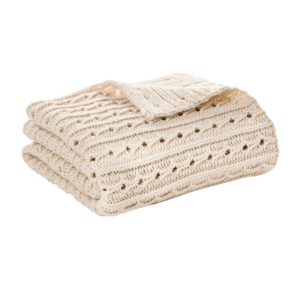 Brunelli Dalida Cream Knit Throw