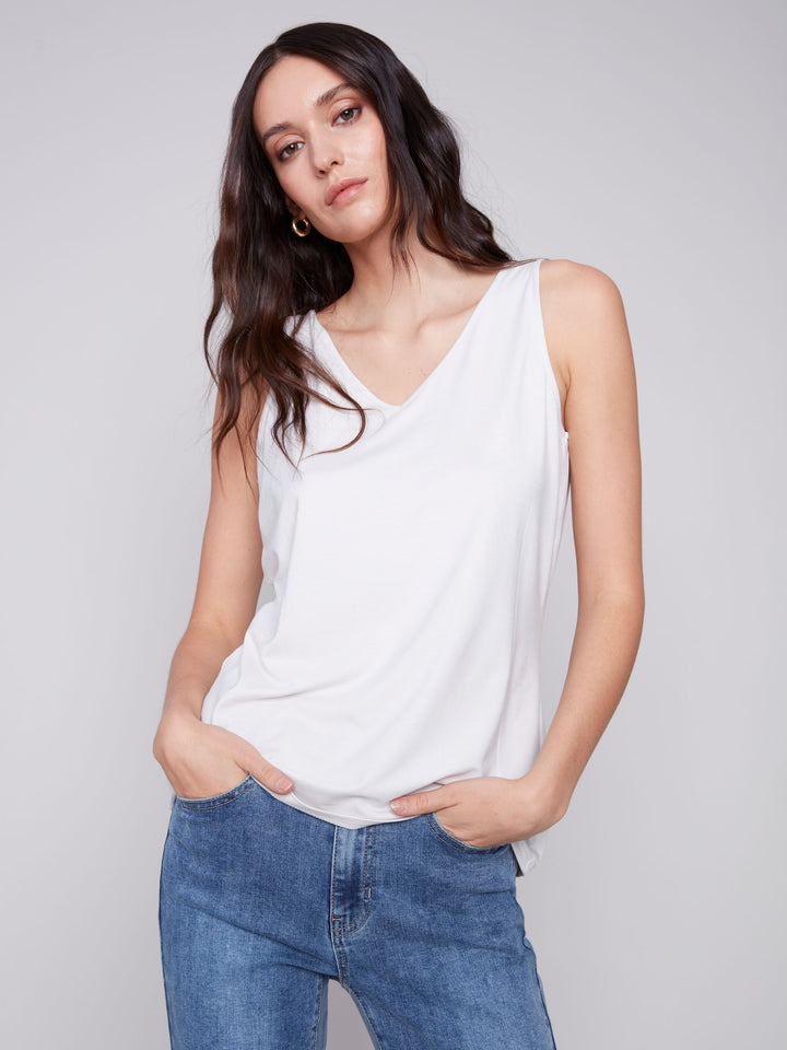 Charlie B Reversible Tank  C1243  Griege