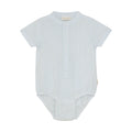 Minymo Baby Boy Linen Short Sleeve Bodysuit   113945-7112