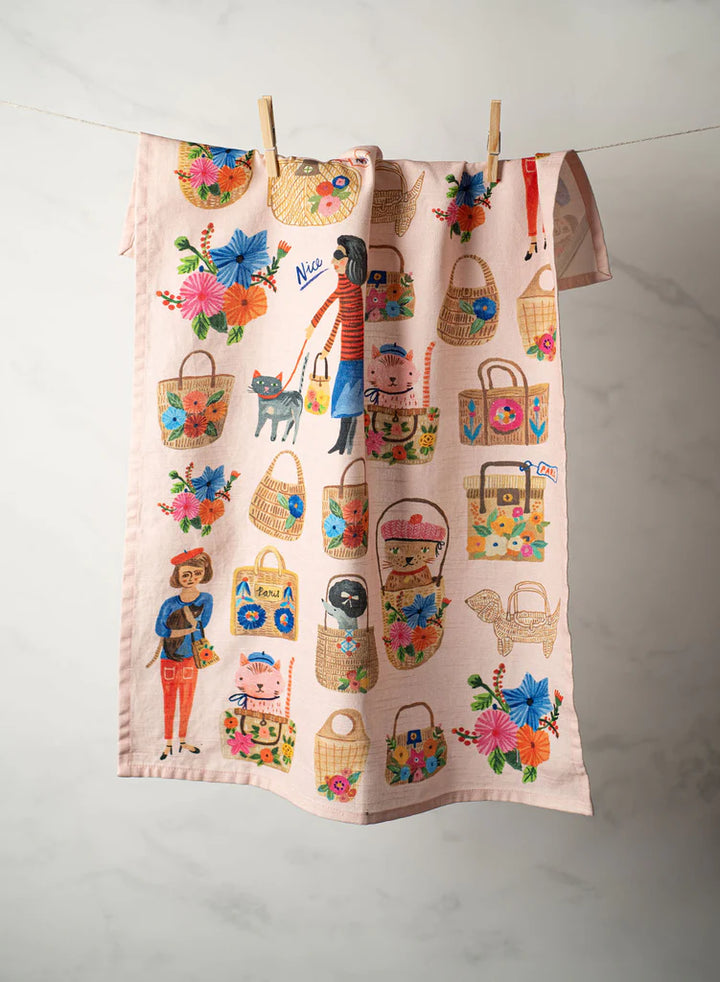 Bon Artis Ooh La La Cats Tea Towel  BA009*